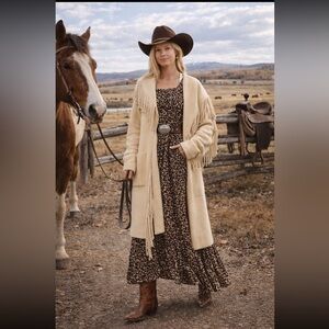 Anthropologie NWT NVLT Fringed Coatigan size 1X.